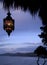 Hanging lamp in tropics