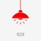 Hanging lamp vector icon