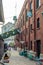 Hanging lanterns at the Distillery District (former Gooderham and Worts Distillery)