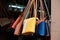 Hanging leather handbags for sale