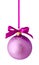 Hanging lilac christmas ball isolated