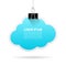 Hanging paper text cloud
