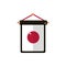 Hanging pennant flag nation japanese icon