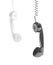 Hanging phone handsets, 3D rendering