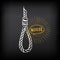 Hanging rope, noose sketch design vector.