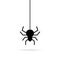 Hanging spider vector icon