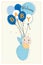 Hanging swaddle baby boy arrival card with balloons