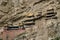 Hanging Temple or Xuankong Monastery built into a cliff  in Hunyuan, Shanxi, China