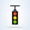 Hanging traffic light. Simple vector modern icon design illustration