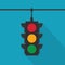 Hanging traffic lights icon