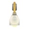 Hanging transparent outdoor lamp with white lampshade in realistic style. Glass lightbulb