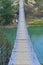 Hanging wooden bridge