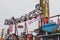 The Hangover drop-tower at Winter Wonderland Christmas Fair in London, UK