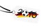 hangtag with lettering 2016 with german national colors