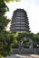 Hangzhou, 3rd may: Liuhe Pagoda or Six Harmonies Pagoda along the shore of Qiantang river in Hangzhou