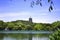 Hangzhou West Lake With Reflection of Leifeng Pagoda in a Sunny Day