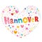 Hannover city in Germany heart shaped