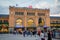 HANNOVER, GERMANY - August 03, 2019: Entrance to central station of Hannover