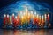 Hannukkah the oil miracle abstract illustration AI generated