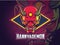 Hannya demon face esports logo design for your team