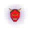 Hannya mask icon, comics style