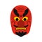 Hannya mask icon, flat style