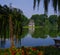 Hanoi Lake Pagoda with flowers