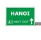 HANOI road sign isolated on white