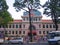 Hanoi, Vietnam - February 11, 2011: People come to visit the central post office in neoclassical architectural style