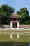 Hanoi, Vietnam - July 24, 2016: Khue Van Cac or Stelae of Doctors in Temple of Literature. The temple hosts the Imperial Academy,