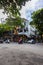 Hanoi, Vietnam - May 28, 2023: Enchanting Old town streets reveal a vibrant tableau: motorcycles and bicycles whizzing by,