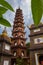 Hanoi, Vietnam - May 28, 2023: The Tran Quoc Pagoda, situated on a small island in Hanoi\\\'s West Lake, is an ancient Buddhist