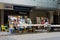 Hanoi, Vietnam - Nov 16, 2014: Exterior view of book stores in Dinh Liet street. Selling on sidewalk is common in Hanoi, Vietnam