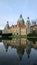 Hanover Maschpark new town hall with beautiful reflection in the water