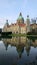 Hanover Maschpark new town hall with beautiful reflection in the water