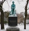 Hans Christian Anderson Monument Covered in Snow