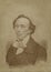Hans Cristian Andersen sepia engraving portrait