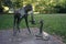 Hans-Detlev Hennig: Two Giraffes, 1977. Schlossinsel, Berlin, Germany