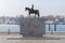 Hans Pauli Olsen`s ringrider statue at Sonderborg Castle