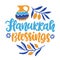 Hanukkah Blessings banner template design