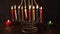 Hanukkah candles are lit in Hanukkah for the Jewish holiday of light Hanukkah