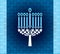 Hanukkah candles with pattern