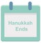 Hanukkah ends Special Event day Vector icon that can be easily modified or edit.