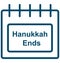 Hanukkah ends Special Event day Vector icon that can be easily modified or edit.