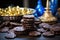 hanukkah gelt chocolate coins on a table