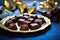 hanukkah gelt chocolates scattered loosely