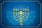 Hanukkah greeting card with menorah design