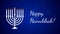 Hanukkah greeting card and traditional Chanukah symbols