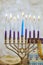 During Hanukkah Hanukkiah Menorah candles is lit as a symbol of Jewish religious beliefs.