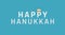 Hanukkah holiday greeting with sufganiyah icon and english text